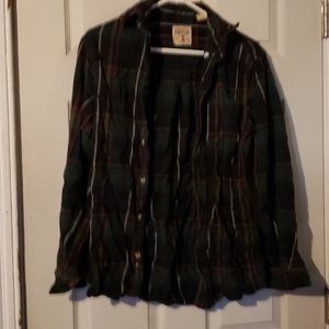 RedHead Green Plaid Flannel Shirt